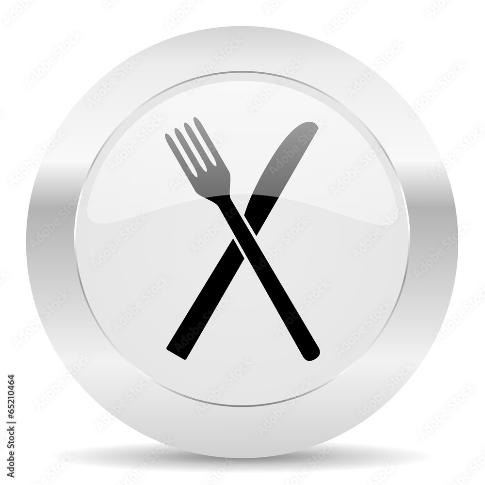 restaurant silver glossy web icon restaurant silver glossy web icon