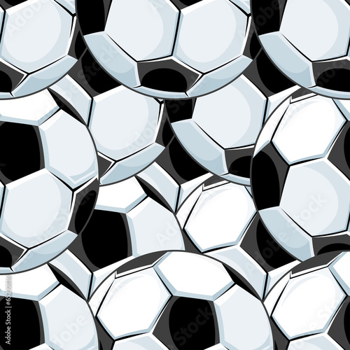 Background pattern of overlapping soccer balls