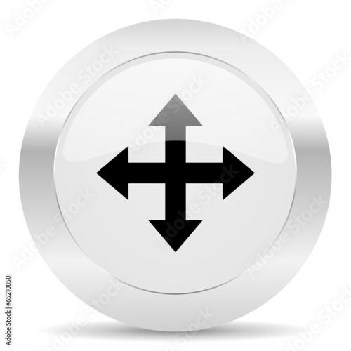 arrow silver glossy web icon