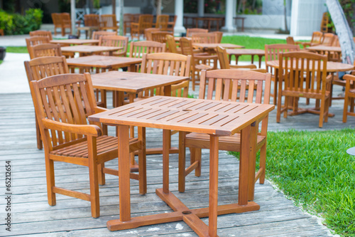 Outdoor cafe on tropical beach at Caribbean