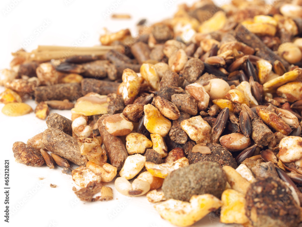 sportive muesli background with black oats. for horse.macro sportive muesli background with black oats. for horse.macro
