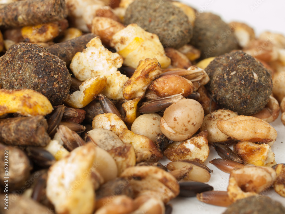 sportive muesli background with black oats. for horse.macro sportive muesli background with black oats. for horse.macro