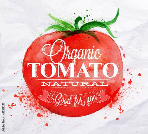 Tomato watercolor poster