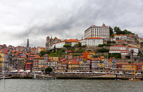 Buildings at Douro river embankment in Porto city