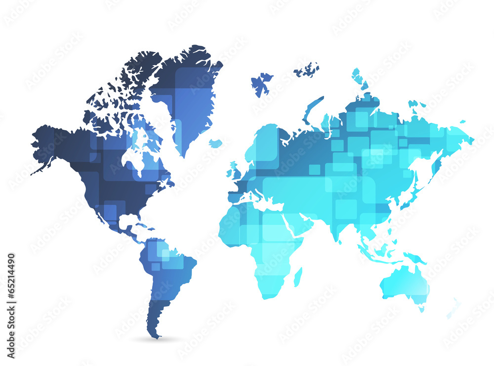 world map technology illustration design