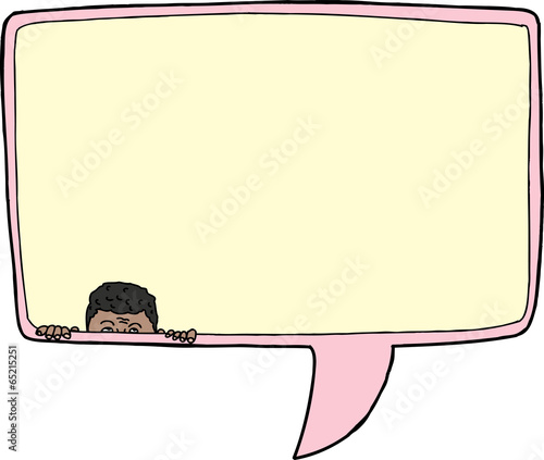 Man in Word Bubble