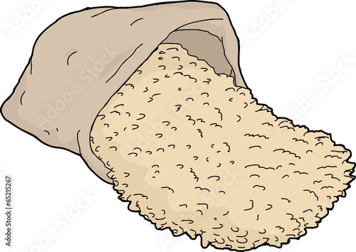 Tipped Over Rice Bag
