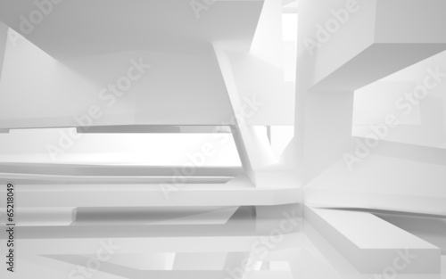 Abstract Architecture. abstract white building on a white backgr