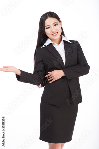 business woman. Isolated over white background