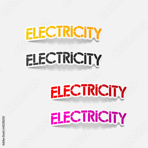 realistic design element  electricity