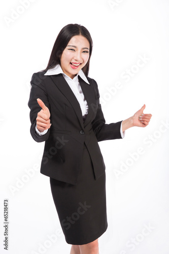 business woman. Isolated over white background