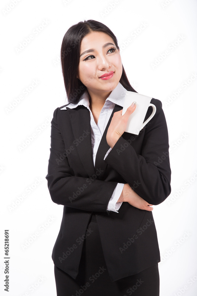smiling business woman. Isolated over white background smiling business woman. Isolated over white background