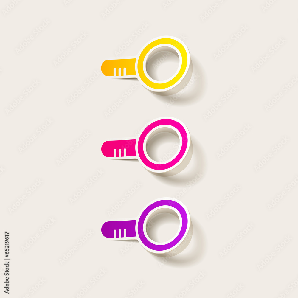 realistic design element: magnifier realistic design element: magnifier