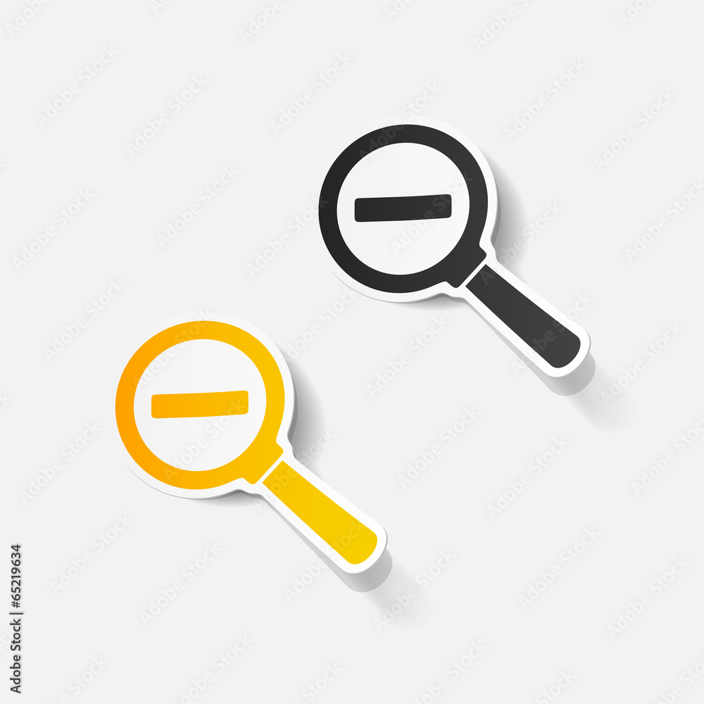 realistic design element: magnifier realistic design element: magnifier