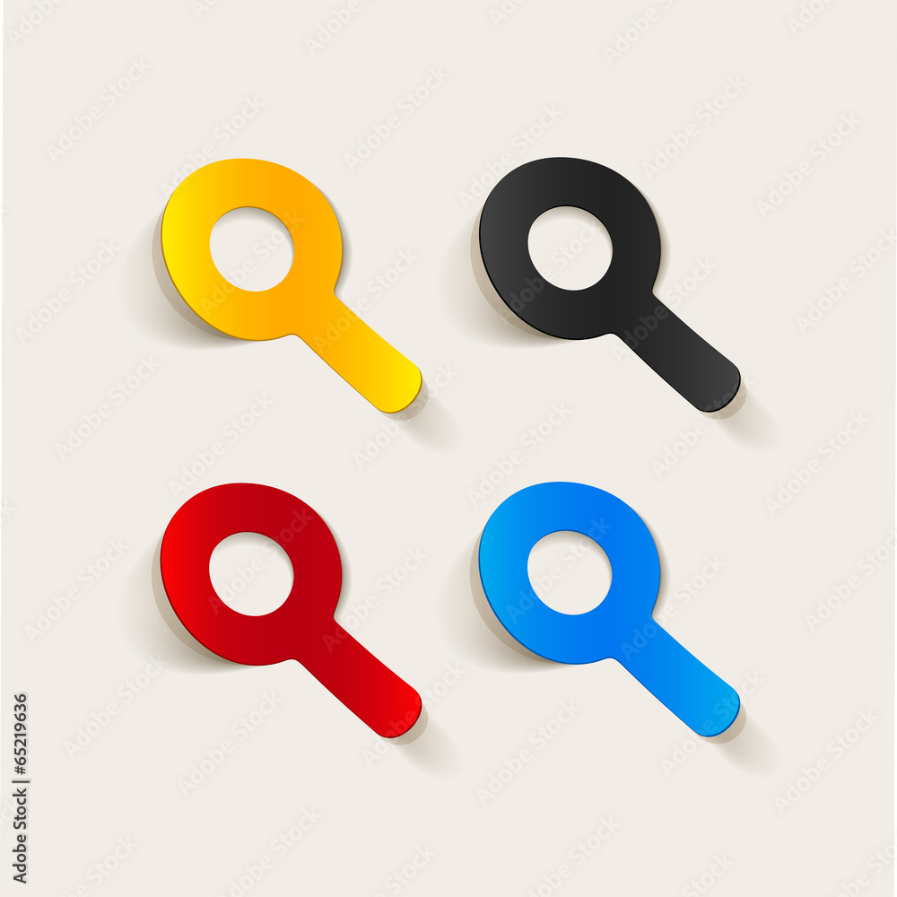 realistic design element: magnifier realistic design element: magnifier