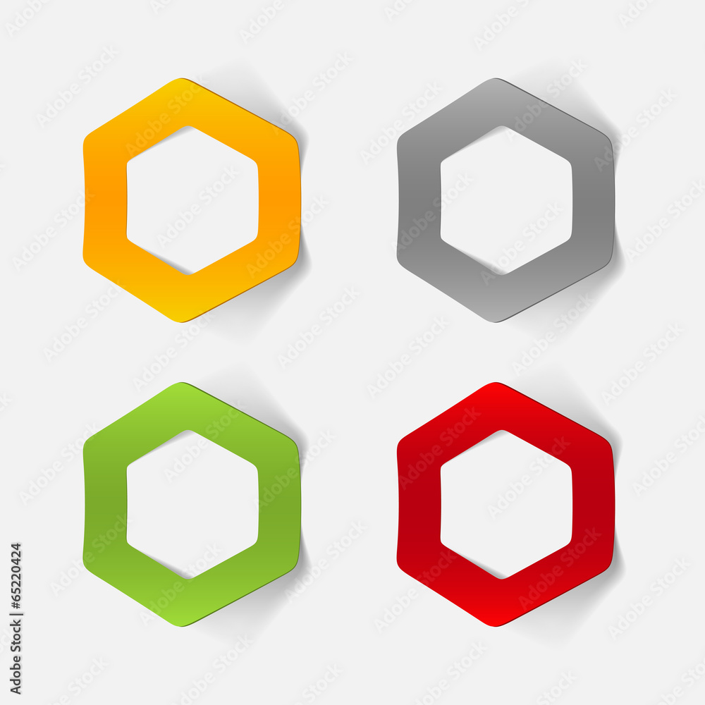 realistic design element: polygon realistic design element: polygon