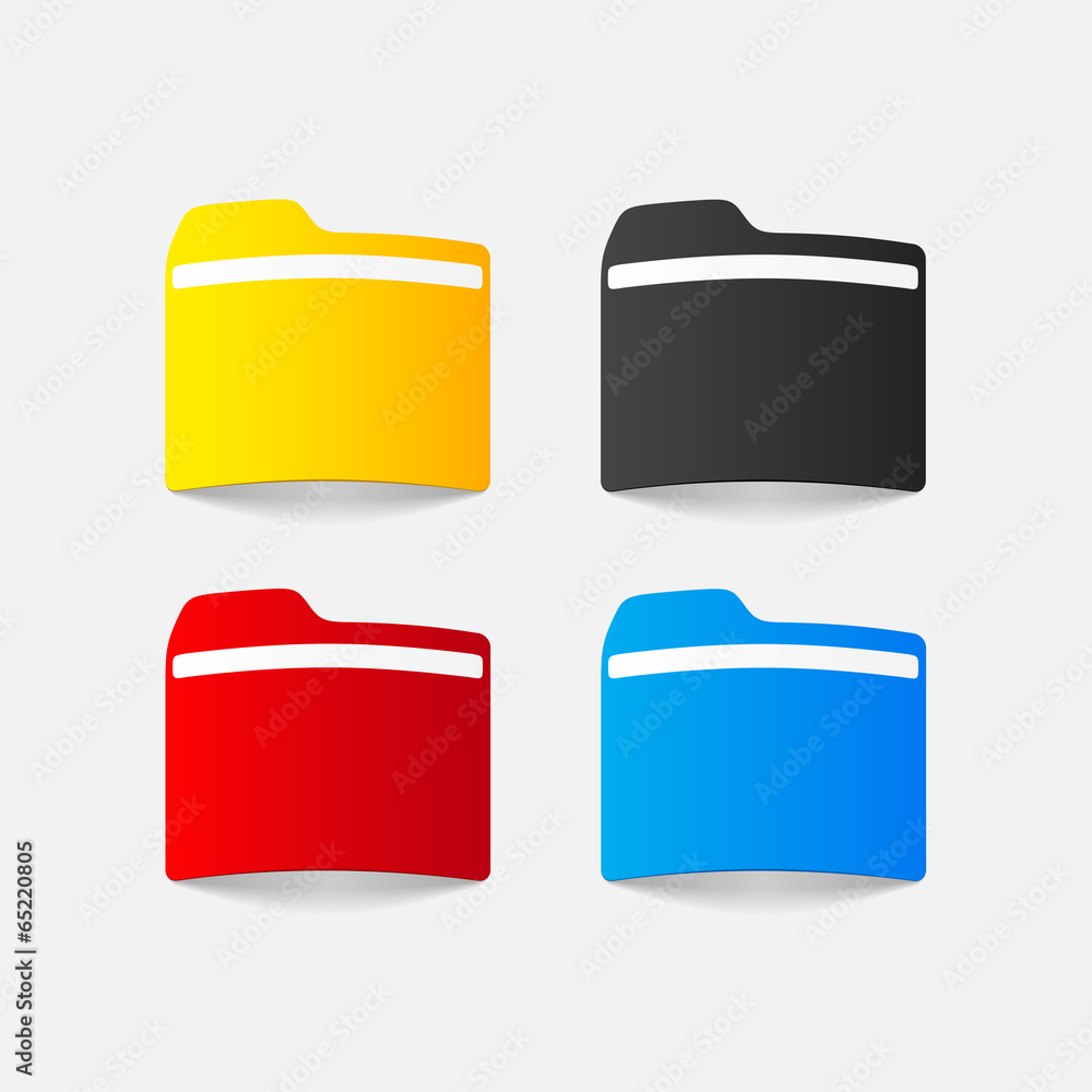 realistic design element: folder realistic design element: folder