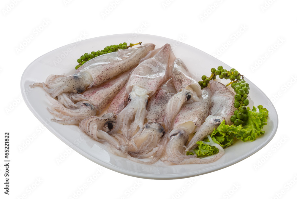 Raw calamari Raw calamari