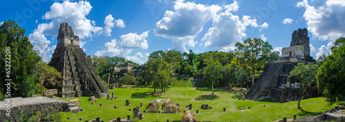 Panorama Tikal Ruins in Guatemala photo