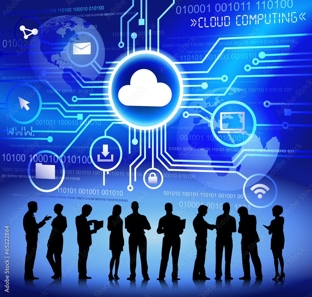 Vector of Business And Cloud Computing Vector of Business And Cloud Computing