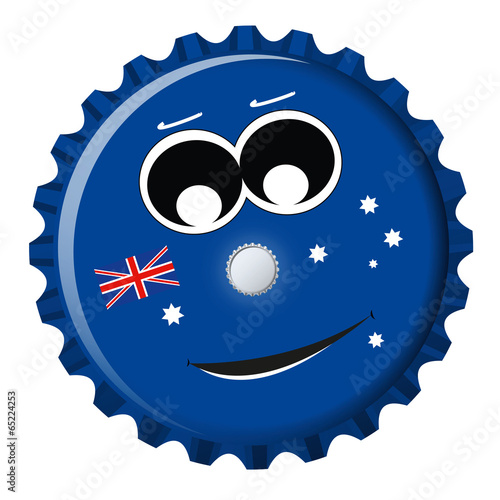 Australien Kronkorken Smiley