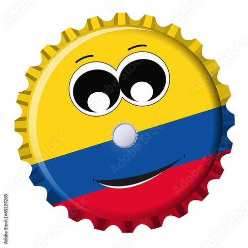 Kolumbien Kronkorken Smiley