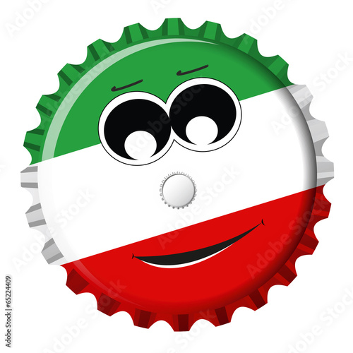 Iran Kronkorken Smiley