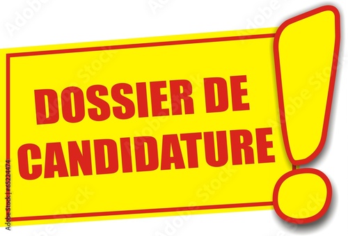 étiquette dossier de candidature