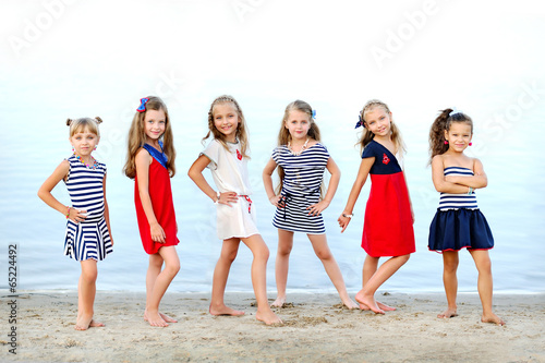 Portrait of girls on the beach