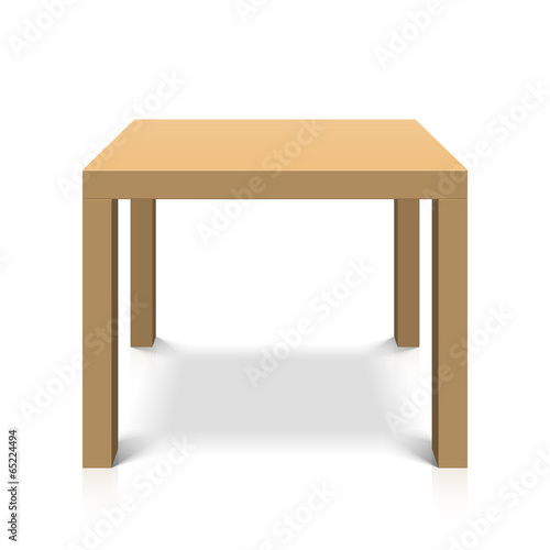 Wooden square coffee table