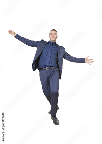 businessman acrobat