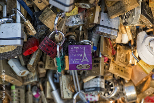 Photography love bridge in paris
