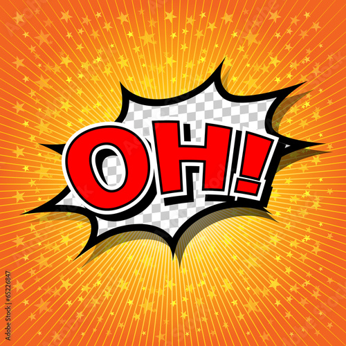 Oh! Comic Speech Bubble, Cartoon.