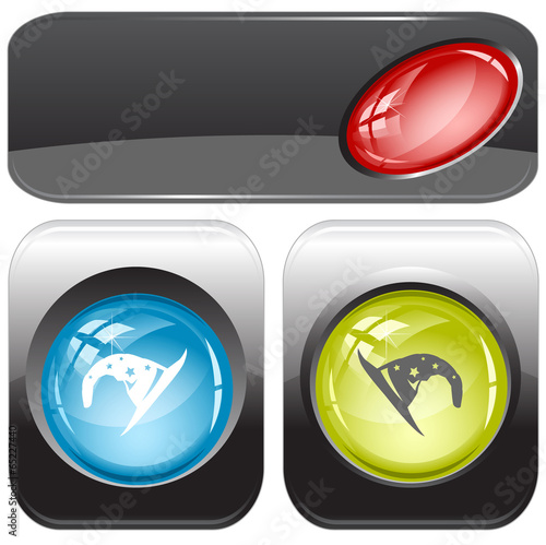Astrologer's hat. Vector internet buttons.