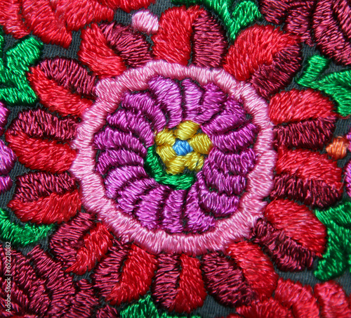 multicolor floral handmade embroidery pattern
