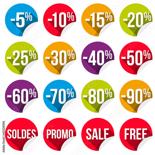 Etiquettes "réduction" - Promo tags