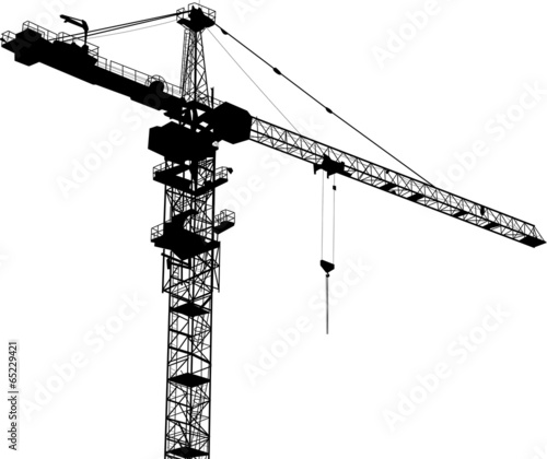 industrial isolated on white crane