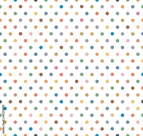Colorful Seamless Polka Dot Pattern