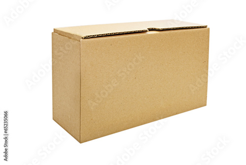 Carton brown box isolated