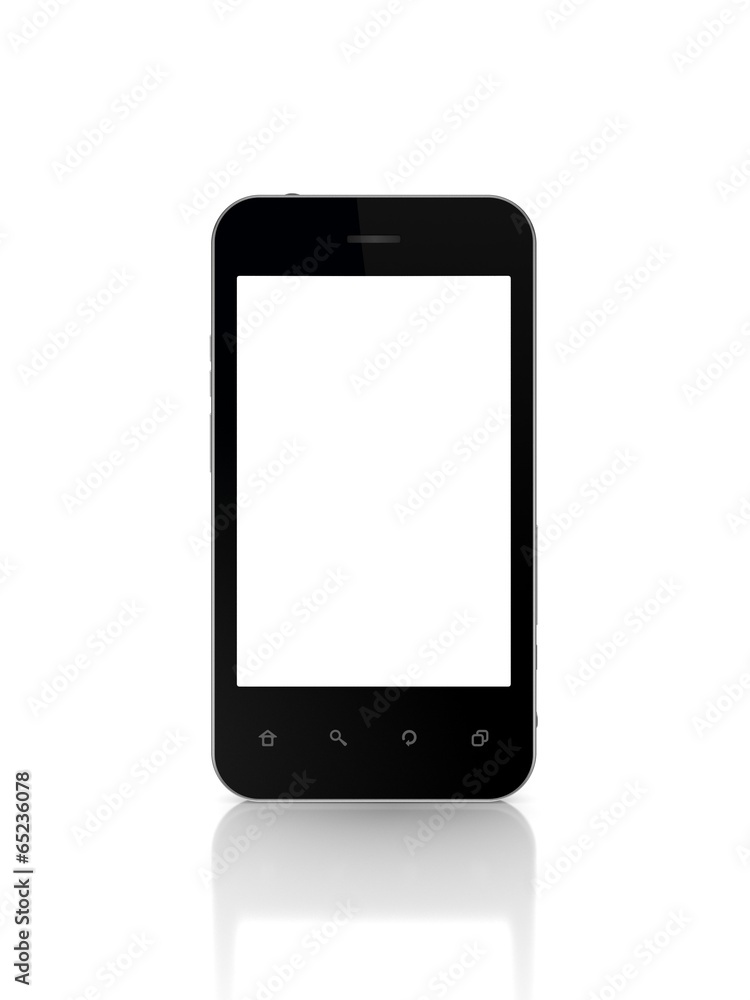 Modern mobile phone with empty screen. Modern mobile phone with empty screen.