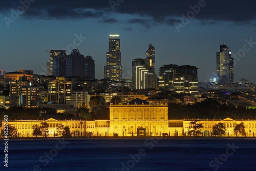 Dolmabace palace in evening photo