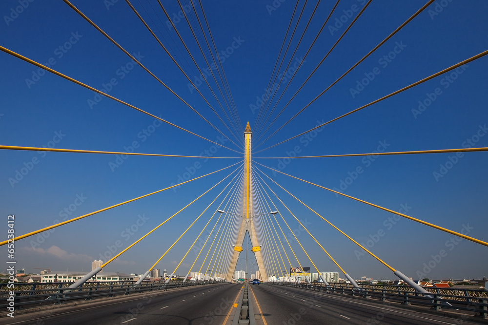 Mega sling Bridge,Rama 8, in bangkok Thailand