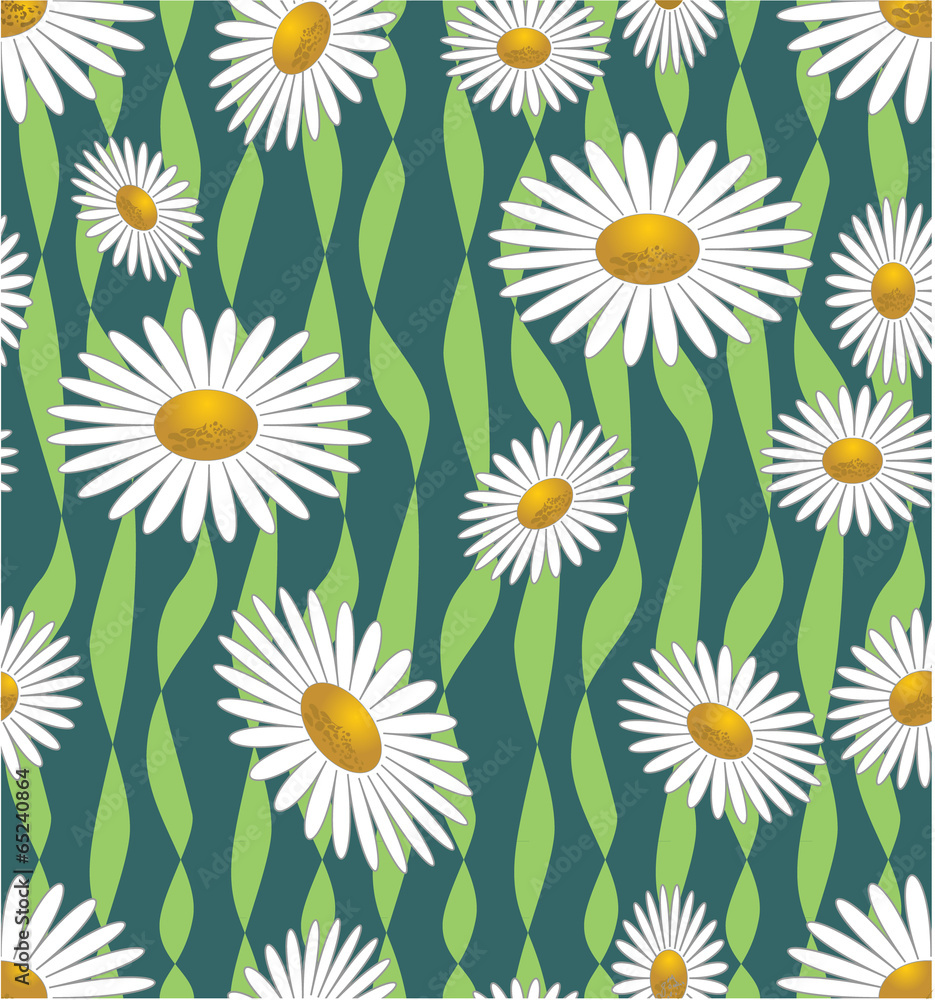 Seamless background with daisies Seamless background with daisies