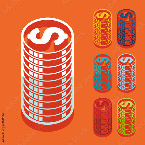 Flat design: money
