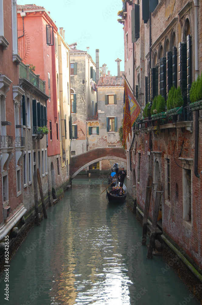 Venice Canals and Gondola. European City