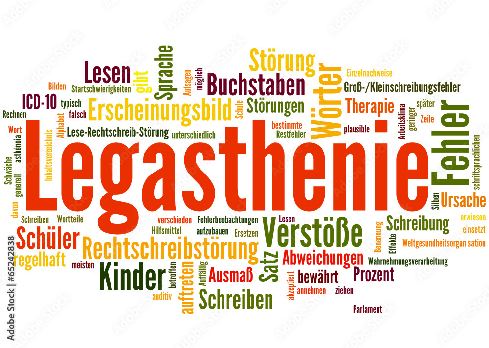 Legasthenie (Leseschwäche, LRS, Test) Stock Vector | Adobe Stock