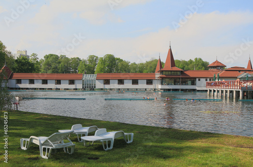 Balneal resort on lake Heviz, Hungary