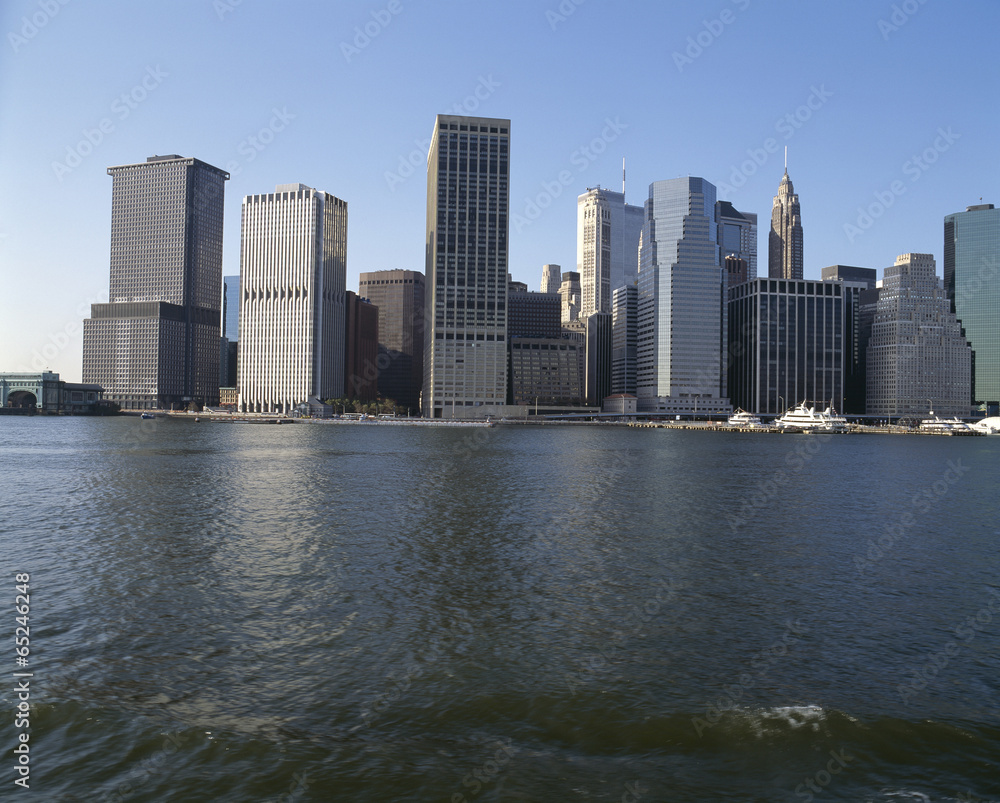 Naklejka premium Obraz miasta