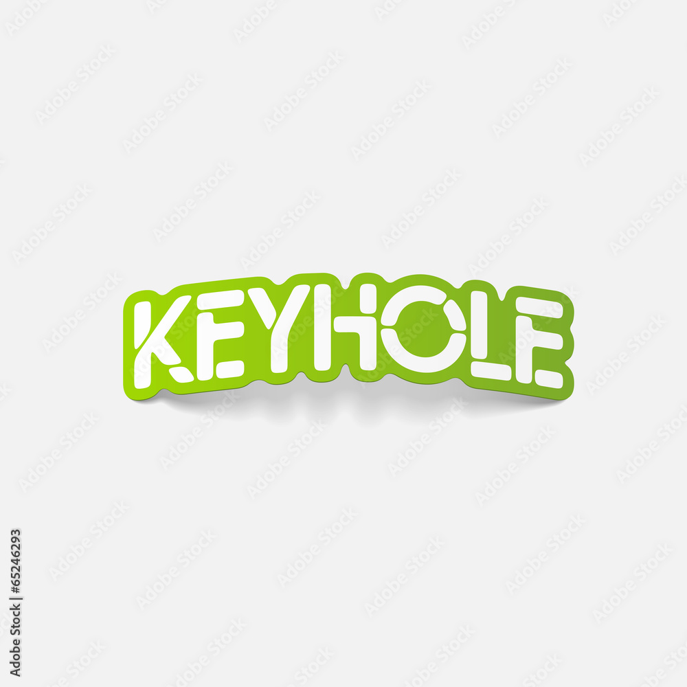 realistic design element: keyhole realistic design element: keyhole