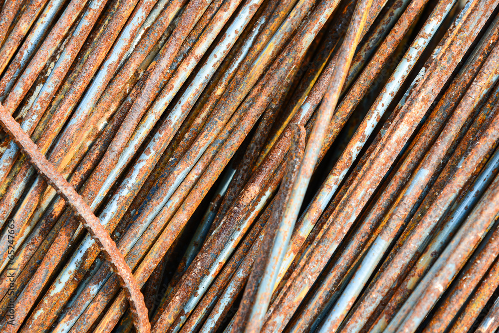 Closeup rusty rebar steel Closeup rusty rebar steel
